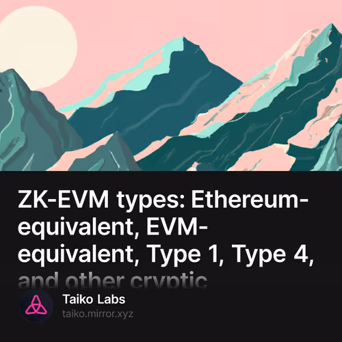 ZK-EVM types: Ethereum-equivalent, EVM-equivalent, Type 1, Type 4, and other cryptic buzzwords   270