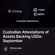 Custodian Attestations of Assets Backing USDe: September