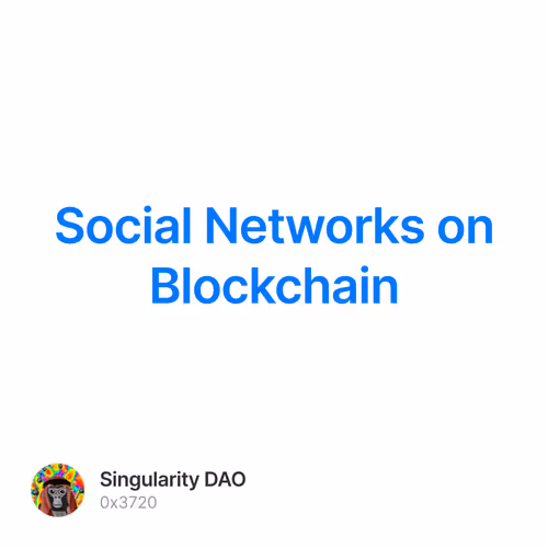 Social Networks on Blockchain 1/500