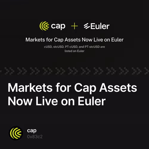 Markets for Cap Assets Now Live on Euler 1