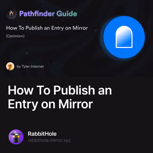 How To Publish an Entry on Mirror 368/500