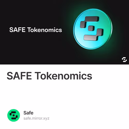 SAFE Tokenomics 6/500