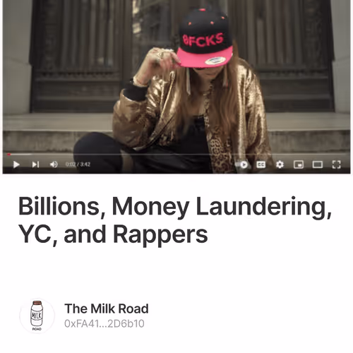 Billions, Money Laundering, YC, and Rappers 41/500