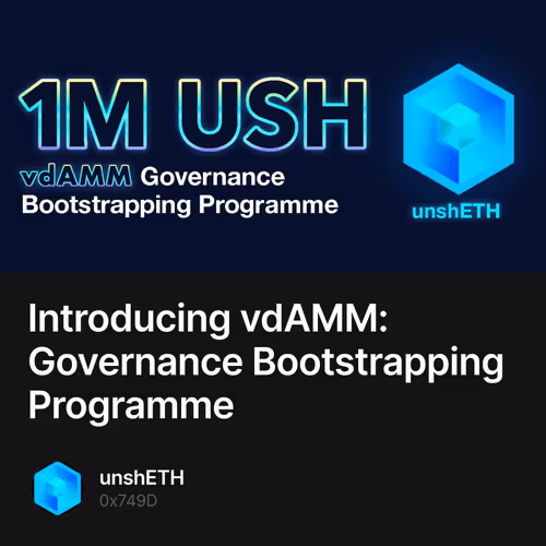 Introducing vdAMM: Governance Bootstrapping Programme  305/500