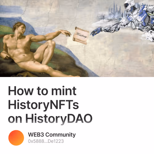 How to mint HistoryNFTs on HistoryDAO  496/500