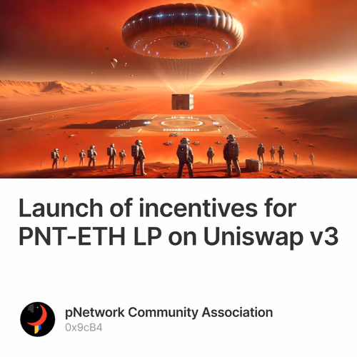 Launch of incentives for PNT-ETH LP on Uniswap v3 2