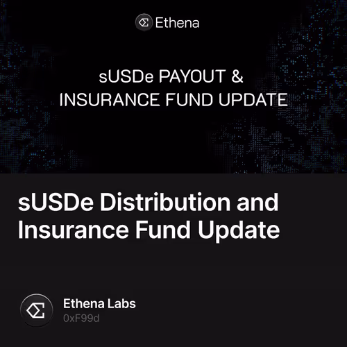sUSDe Distribution and Insurance Fund Update 22