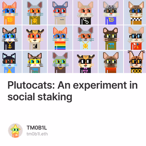 Plutocats: An experiment in social staking 98