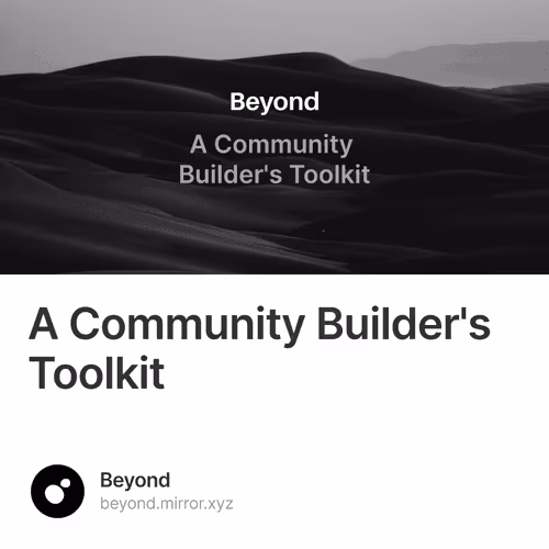 A Community Builders Toolkit