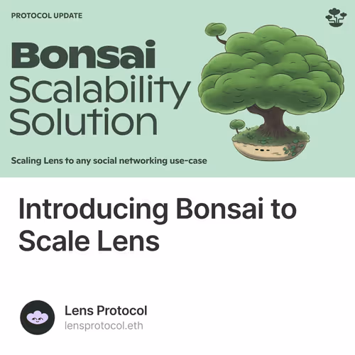 Introducing Bonsai to Scale Lens 268/500
