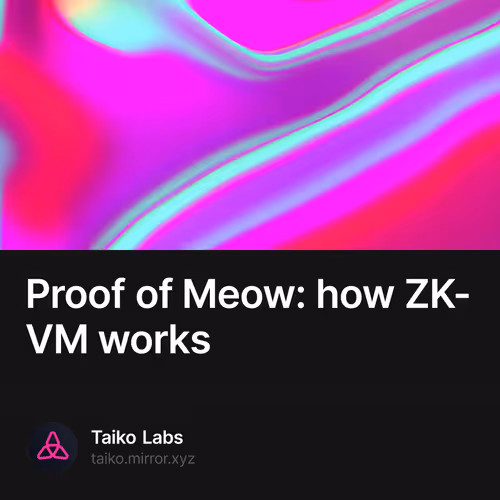 Proof of Meow: how ZK-VM works 212