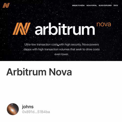Arbitrum Nova网络交互