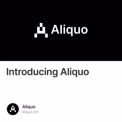 Introducing Aliquo 237/500