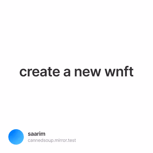 create a new wnft