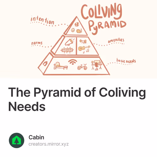 The Pyramid of Coliving Needs 8/500