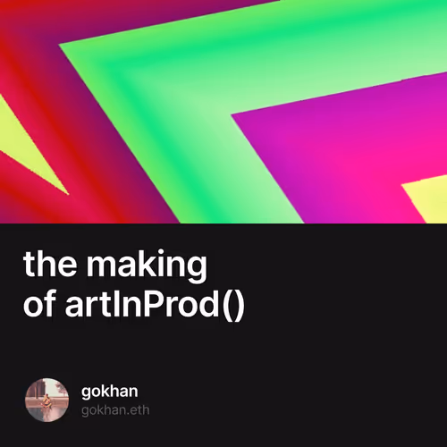 the making of artInProd() 1/666