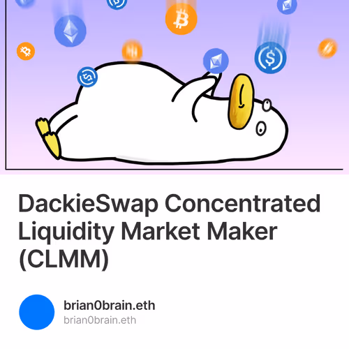 DackieSwap Concentrated Liquidity Market Maker (CLMM) 205