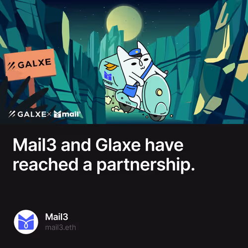 Mail3 and Glaxe have reached a partnership. 37/500