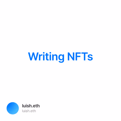 Writing NFTs 2/21
