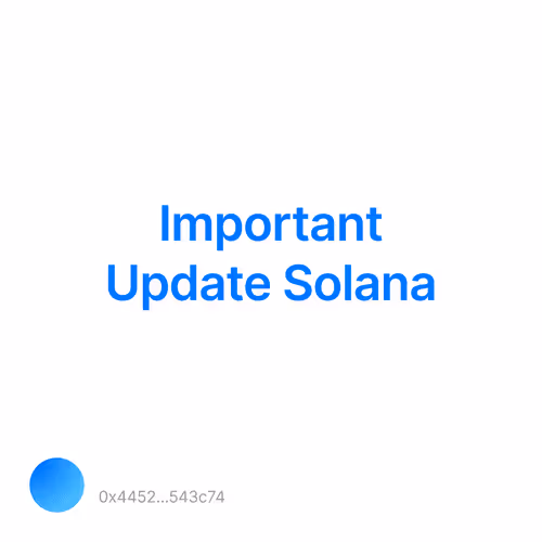 Important Update Solana 1/500