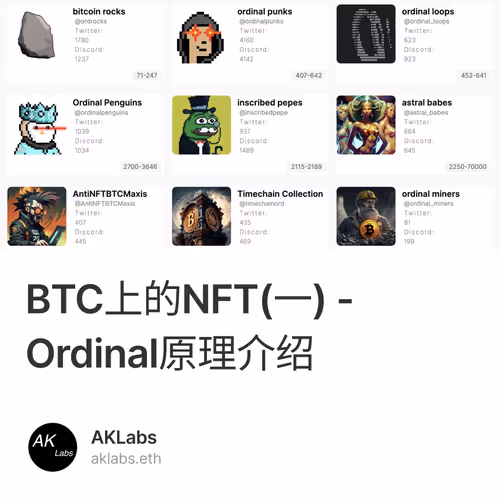 BTC上的NFT(⼀) - Ordinal原理介绍 2/500