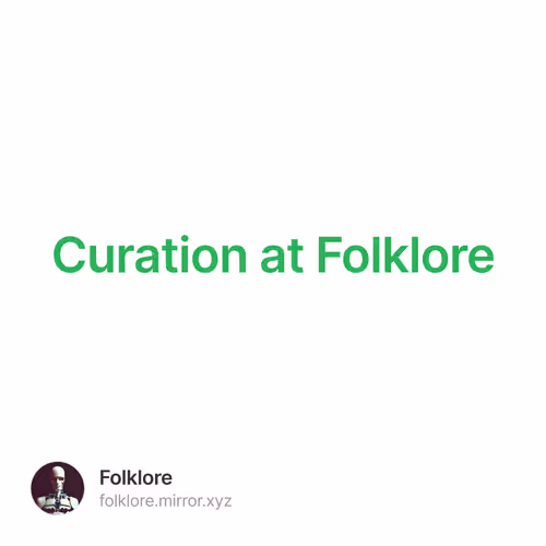 Curation at Folklore 1/25