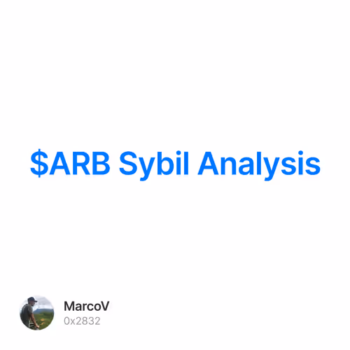 $ARB Sybil Analysis 1/500