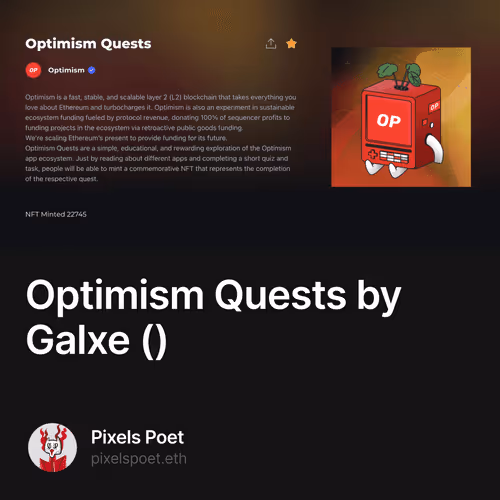 Optimism Quests by Galxe
