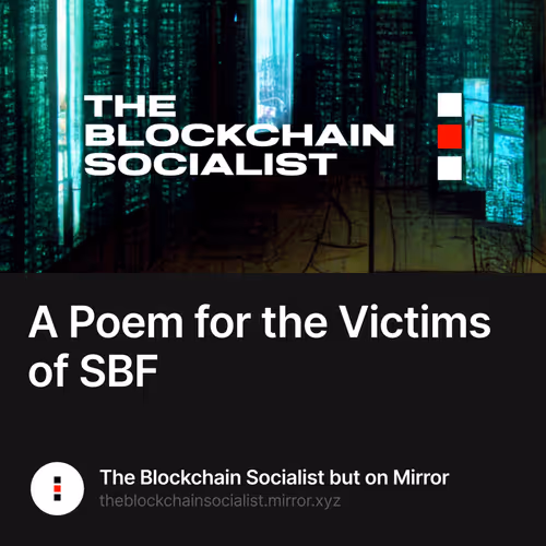 A Poem for the Victims of SBF