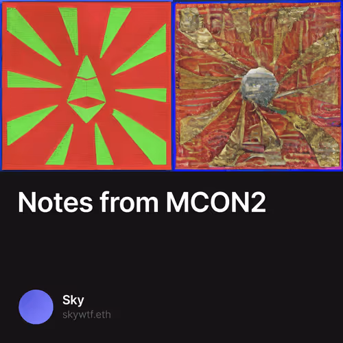 Notes from MCON2
