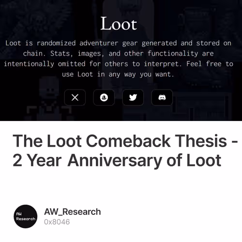 The Loot Comeback Thesis - 2 Year Anniversary of Loot 3