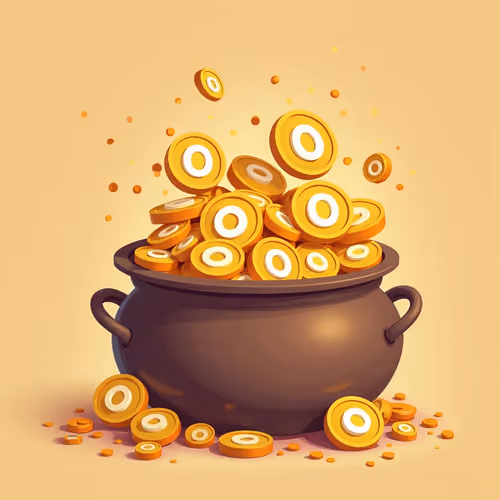 Pot of coins