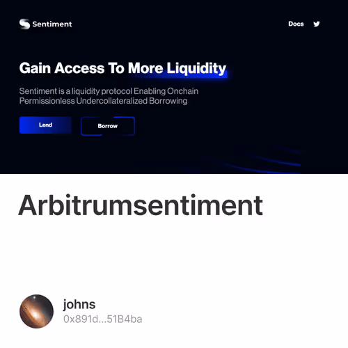 Arbitrum生态sentiment V2
