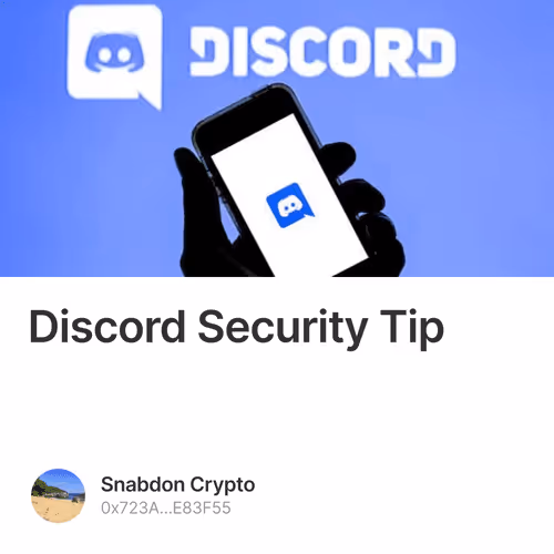 Discord Security Tip