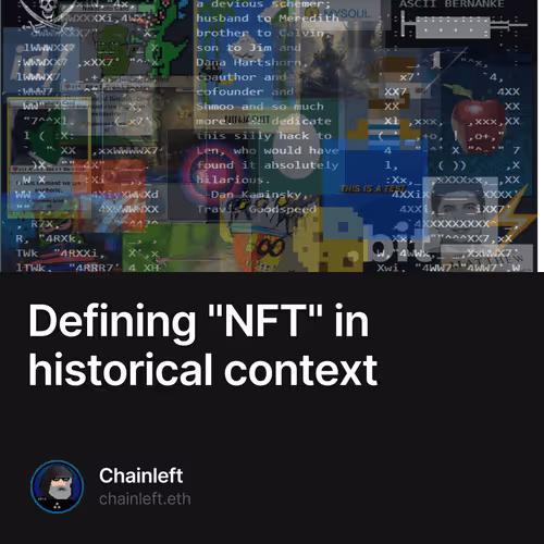 Defining NFT in historical context