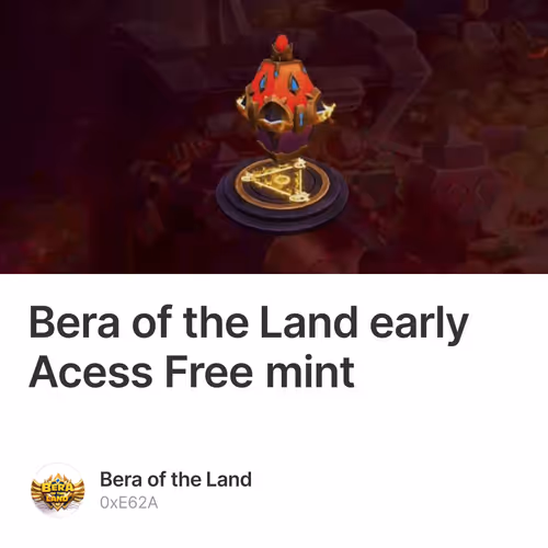 Bera of the Land early Acess Free mint 9/19