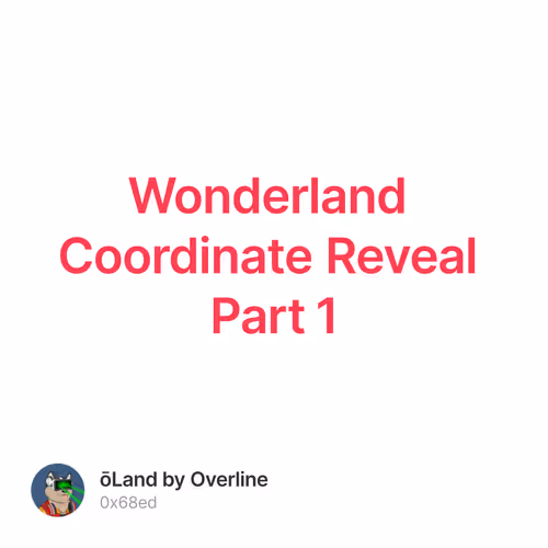 Wonderland Coordinate Reveal Part 1 12/50