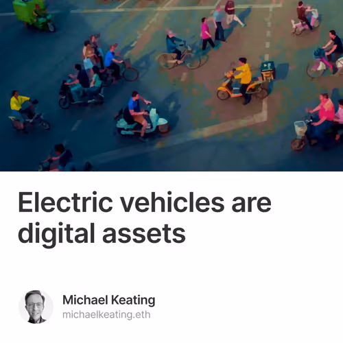 Electric vehicles are digital assets
