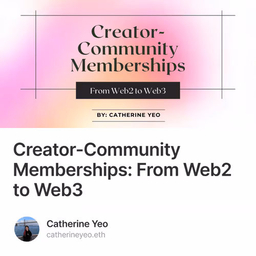Creator-Community Memberships From Web2 to Web3