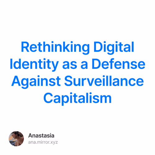 Rethinking Digital Identity as a Defense Against Surveillance Capitalism
