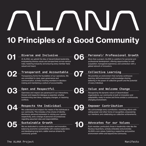 The ALANA Project Manifesto