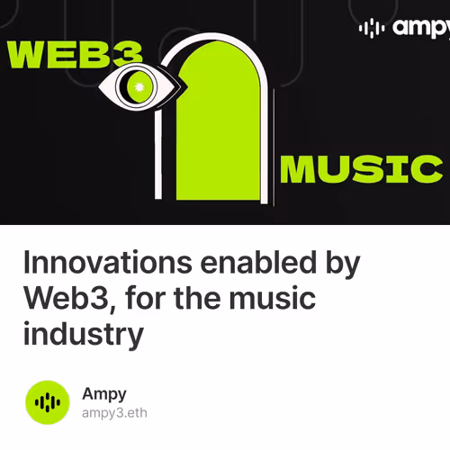 Innovations enabled by Web3, for the music industry 12/500