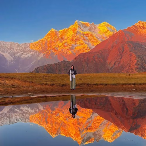 sunset in the mountains