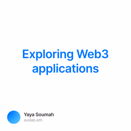 Exploring Web3 applications