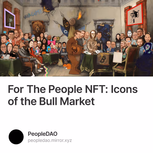 For The People NFT: Icons of the Bull Market 3