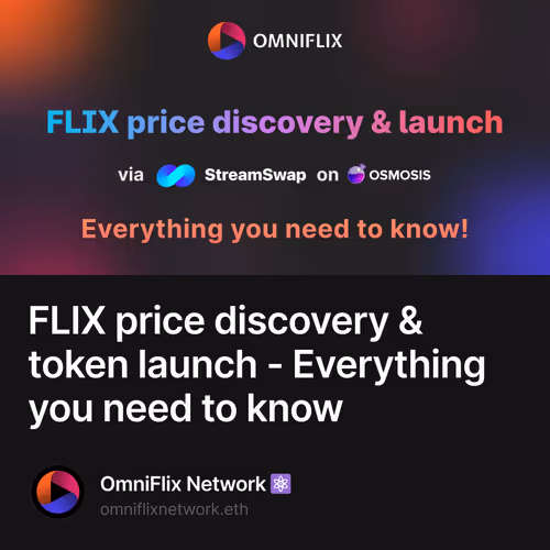 FLIX price discovery & token launch - Everything you need to know 174/500