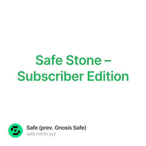Safe Stone – Subscriber Edition 142/500