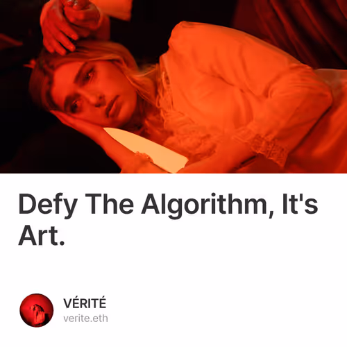 Defy The Algorithm, It's Art. 2/500