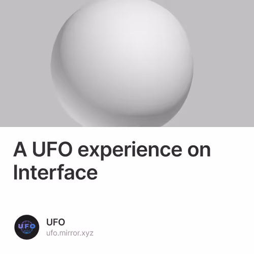 A UFO experience on Interface 9/500
