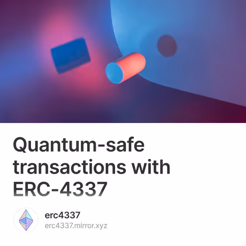 Quantum-safe transactions with ERC-4337 3
